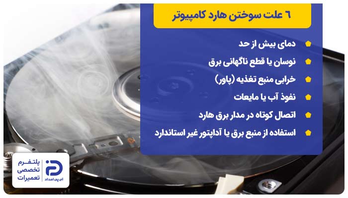 6 علت سوختن هارد کامپیوتر
