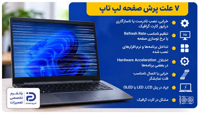 7 علت پرش صفحه لپ تاپ + راه‌ حل