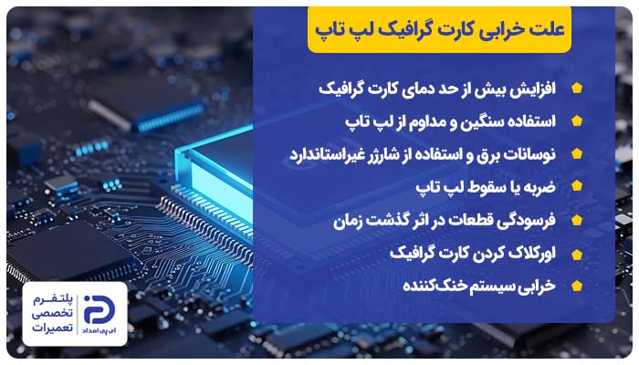 علت خرابی کارت گرافیک لپ تاپ