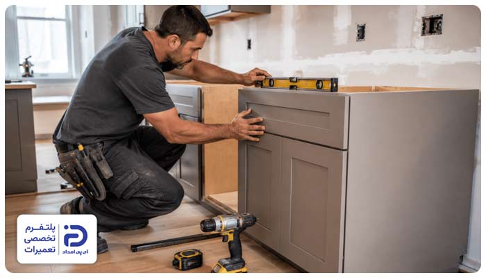 آمادهسازی محفظه یا کابینت محل نصب فر توکار