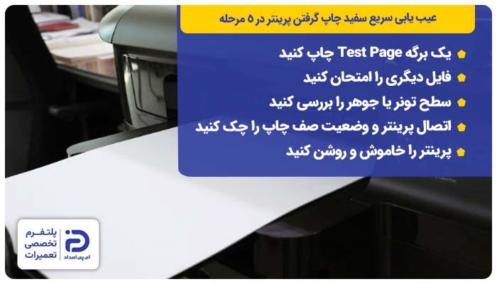 عیب یابی سریع سفید چاپ گرفتن پرینتر در ۵ مرحله