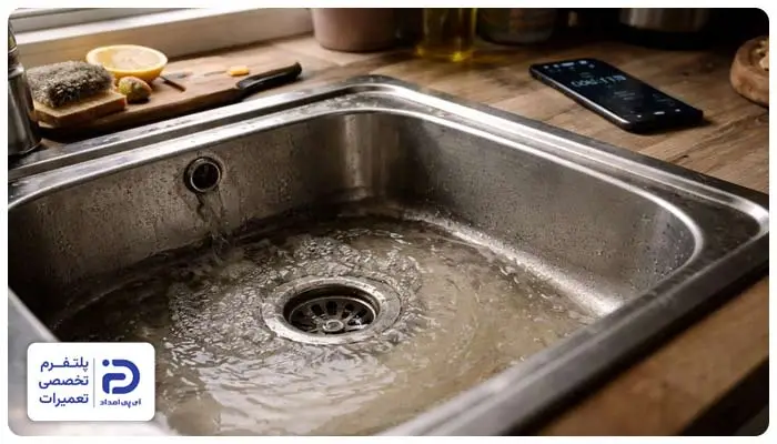 تخلیه کند آب سینک استیل البرز