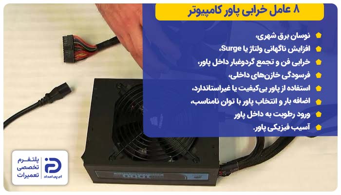 8 عامل خرابی پاور کامپیوتر
