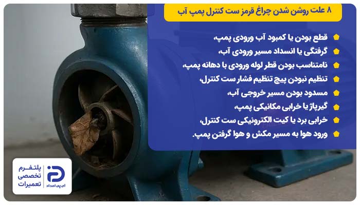 8 علت روشن شدن چراغ قرمز ست کنترل پمپ آب