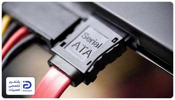 مشکل کابل یا اتصال SATA از دلایل 100 درصد شدن دیسک در ویندوز 10