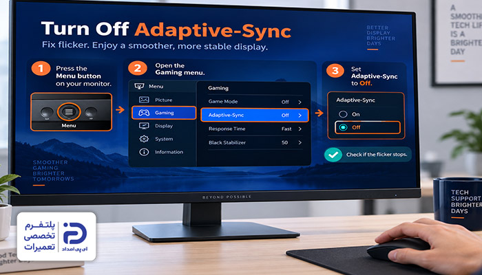 تداخل FreeSync، G-Sync یا Adaptive-Sync علت پرش مانیتور کامپیوتر