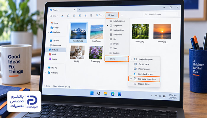 پسوند اشتباه فایل عکس علت باز نشدن عکسا توی لپ تاپ