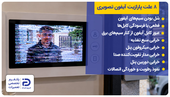 8 علت پارازیت آیفون تصویری
