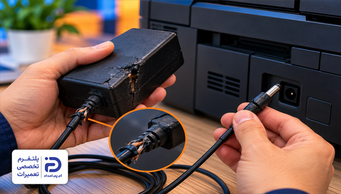 خرابی آداپتور خارجی علت خاموش شدن پرینتر